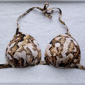 VENUS Snakebite Triangle Push-Up Bikini Top, Size M